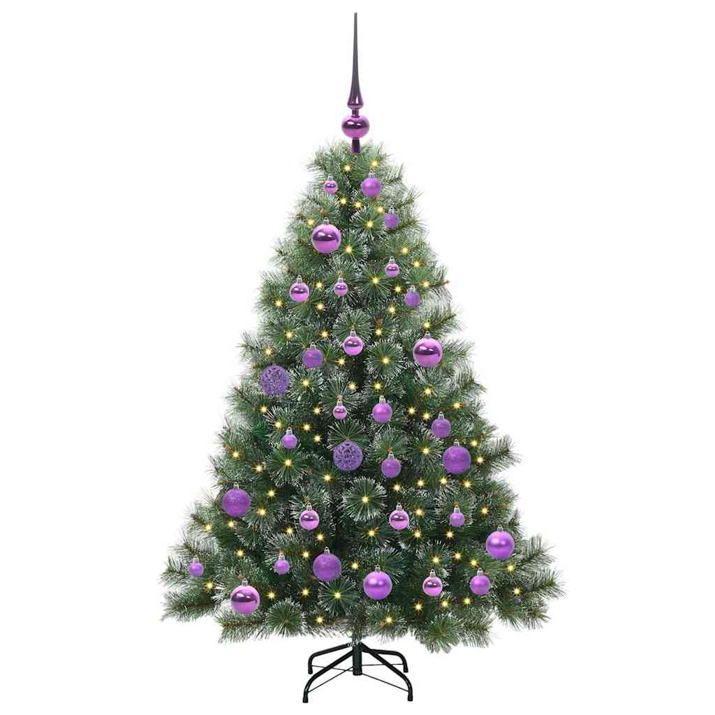 Albero di Natale artificiale con 150 LED Verde 120 cm PE e PVC 3397828