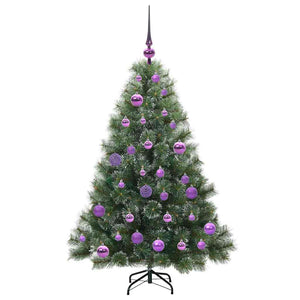 Albero di Natale artificiale con 150 LED Verde 120 cm PE e PVC 3397828
