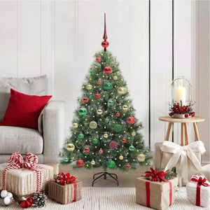 Albero di Natale artificiale con 150 LED Verde 120 cm PE e PVC 3397830