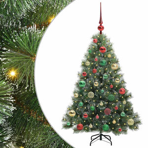 Albero di Natale artificiale con 150 LED Verde 120 cm PE e PVC 3397830