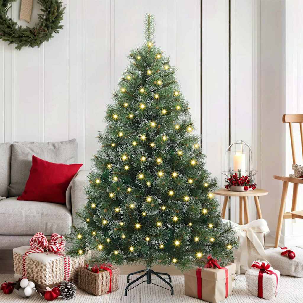 Albero di Natale artificiale con 150 LED Verde 150 cm PE e PVC 3397831