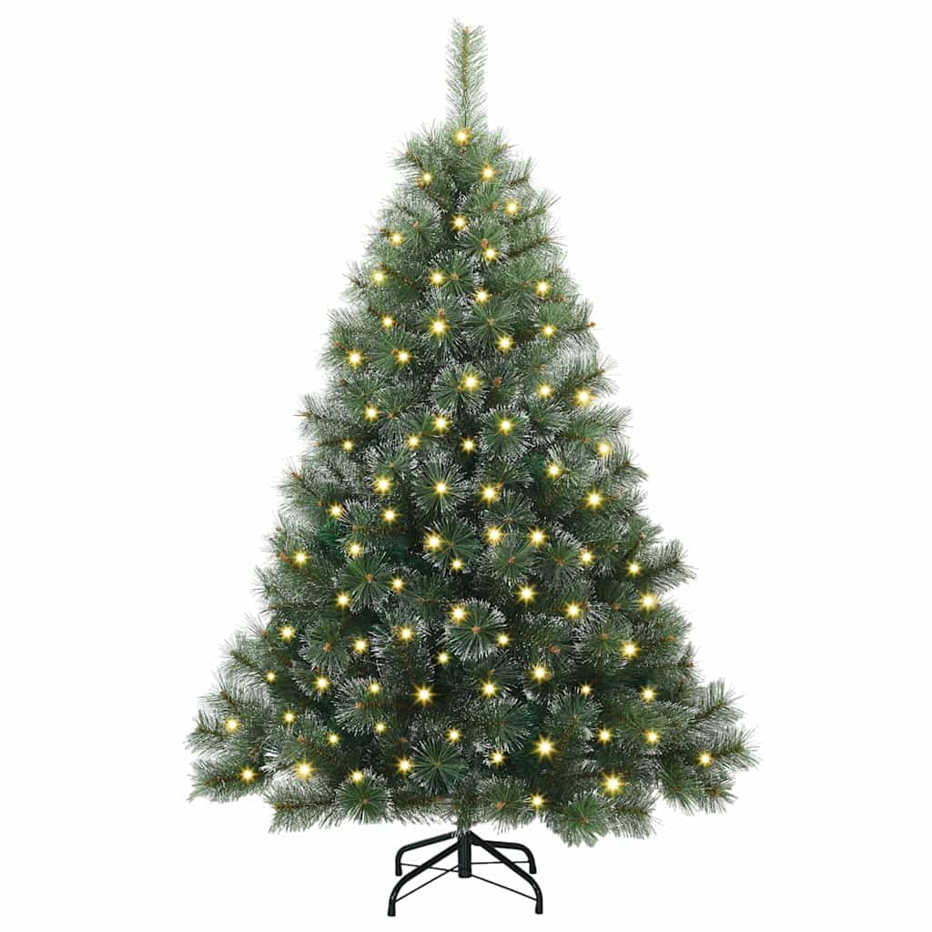 Albero di Natale Artificiale-Albero Natalizio con 150 LED Verde 150 cm PE e PVC 976215
