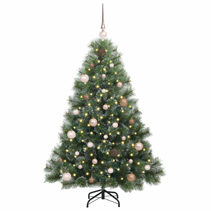 Albero di Natale artificiale con 150 LED Verde 150 cm PE e PVC 3397833