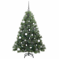 Albero di Natale artificiale con 150 LED Verde 150 cm PE e PVC 3397834