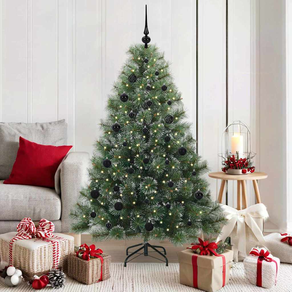 Albero di Natale artificiale con 150 LED Verde 150 cm PE e PVC 3397836