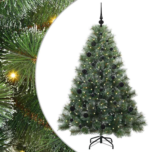Albero di Natale Artificiale-Albero Natalizio con 150 LED Verde 150 cm PE e PVC 757650