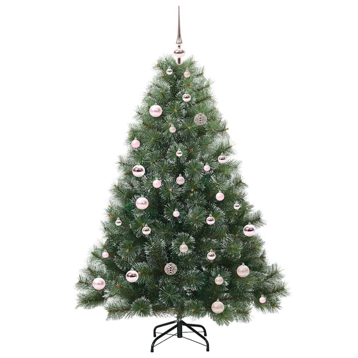 Albero di Natale Artificiale-Albero Natalizio con 150 LED Verde 150 cm PE e PVC 480449