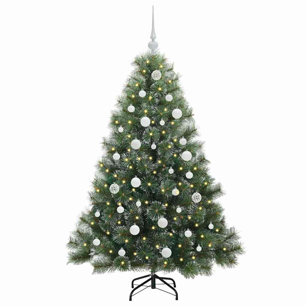 Albero di Natale artificiale con 150 LED Verde 150 cm PE e PVC 3397838