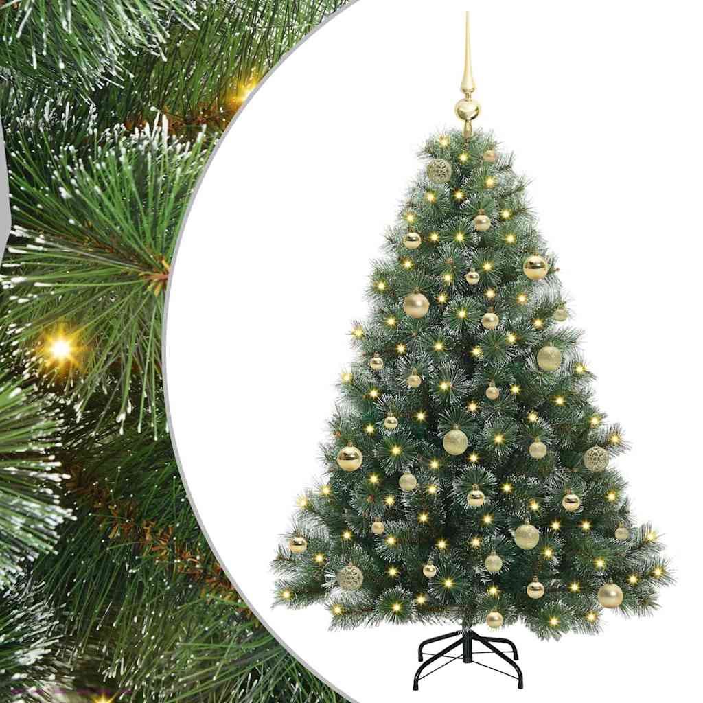 Albero di Natale artificiale con 150 LED Verde 150 cm PE e PVC 3397839