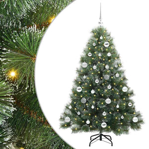 Albero di Natale Artificiale-Albero Natalizio con 150 LED Verde 150 cm PE e PVC 382558