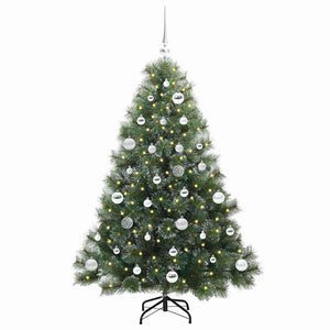 Albero di Natale artificiale con 150 LED Verde 150 cm PE e PVC 3397840