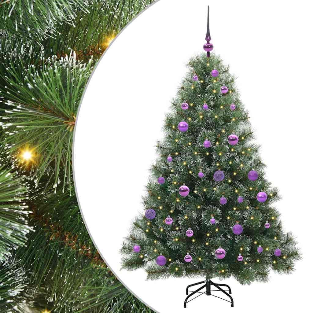 Albero di Natale artificiale con 150 LED Verde 150 cm PE e PVC 3397841