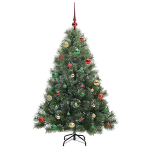Albero di Natale Artificiale-Albero Natalizio con 150 LED Verde 150 cm PE e PVC 808937