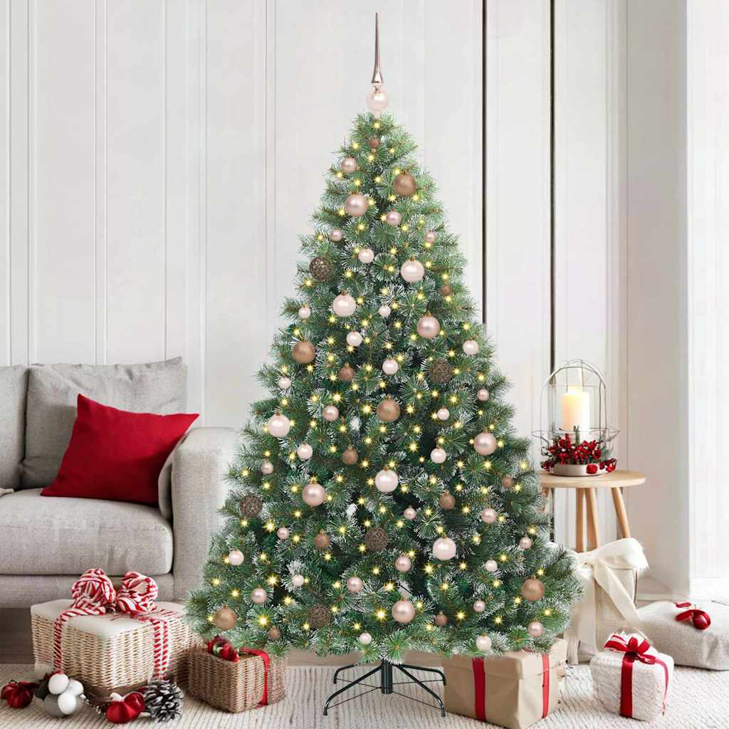 Albero di Natale artificiale con 300 LED Verde 180 cm PE e PVC 3397846