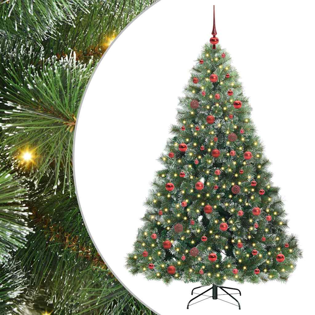 Albero di Natale artificiale con 300 LED Verde 180 cm PE e PVC 3397848