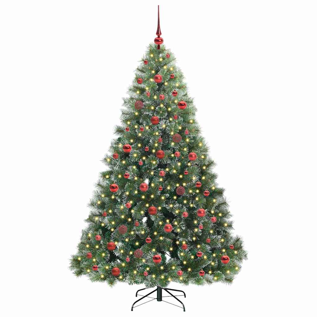 Albero di Natale artificiale con 300 LED Verde 180 cm PE e PVC 3397848