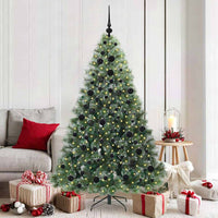 Albero di Natale artificiale con 300 LED Verde 180 cm PE e PVC 3397849