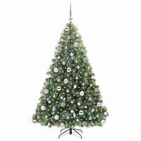 Albero di Natale Artificiale-Albero Natalizio con 300 LED Verde 180 cm PE e PVC 976512