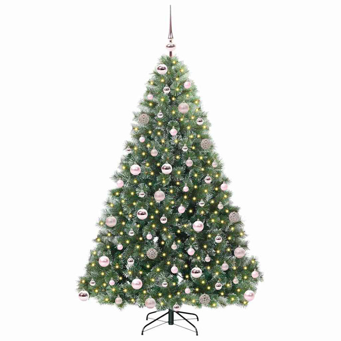 Albero di Natale Artificiale-Albero Natalizio con 300 LED Verde 180 cm PE e PVC 976512