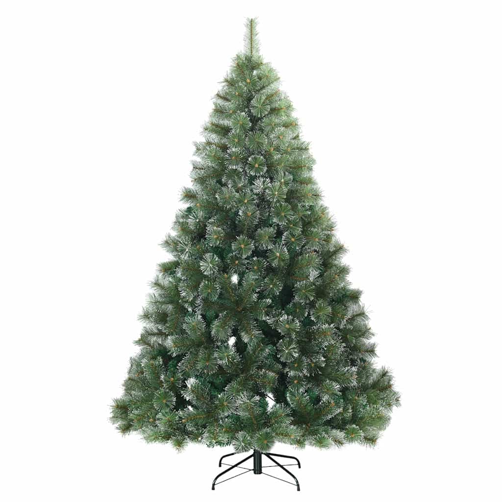 Albero di Natale Artificiale-Albero Natalizio con 300 LED Verde 180 cm PE e PVC 360082