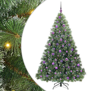 Albero di Natale Artificiale-Albero Natalizio con 300 LED Verde 180 cm PE e PVC 283370