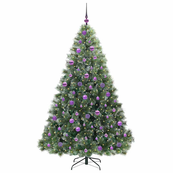 Albero di Natale Artificiale-Albero Natalizio con 300 LED Verde 180 cm PE e PVC 283370