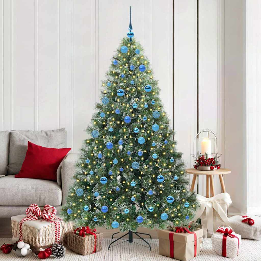 Albero di Natale artificiale con 300 LED Verde 180 cm PE e PVC 3397855