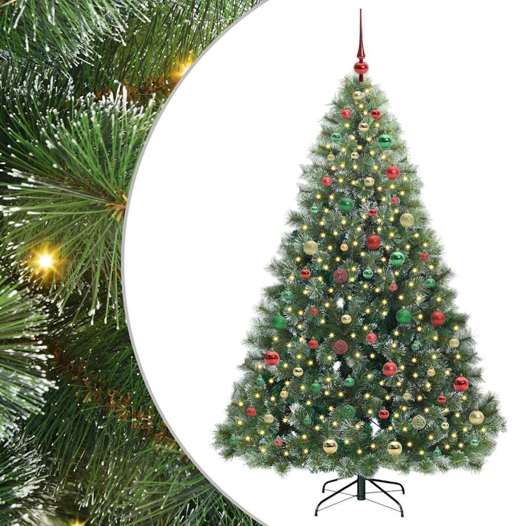 Albero di Natale artificiale con 300 LED Verde 180 cm PE e PVC 3397856