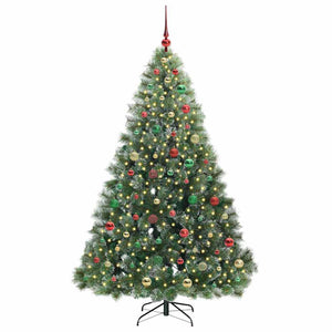 Albero di Natale artificiale con 300 LED Verde 180 cm PE e PVC 3397856