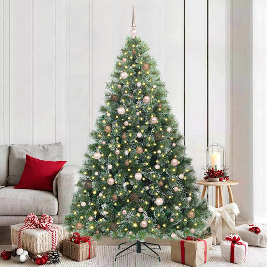 Albero di Natale artificiale con 300 LED Verde 210 cm PE e PVC 3397859