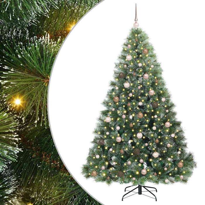 Albero di Natale artificiale con 300 LED Verde 210 cm PE e PVC 3397859