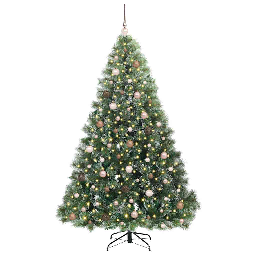 Albero di Natale artificiale con 300 LED Verde 210 cm PE e PVC 3397859