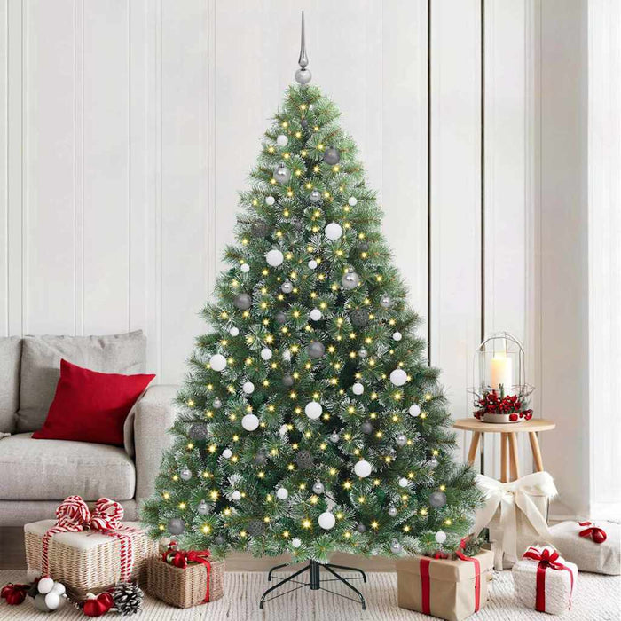 Albero di Natale artificiale con 300 LED Verde 210 cm PE e PVC 3397860