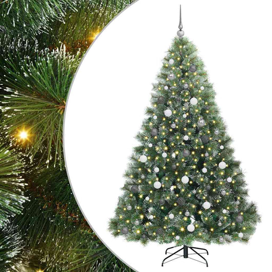 Albero di Natale artificiale con 300 LED Verde 210 cm PE e PVC 3397860