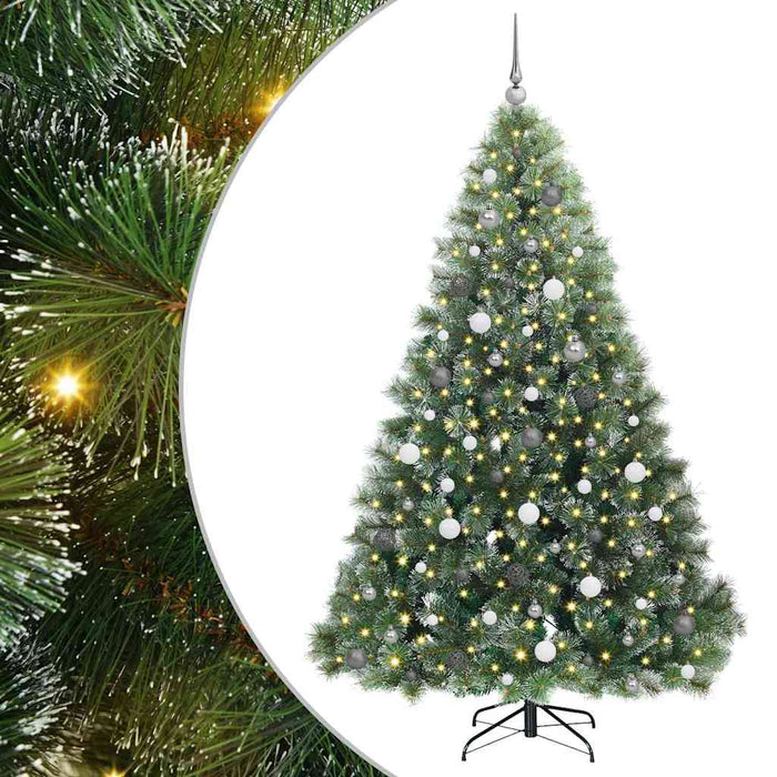 Albero di Natale artificiale con 300 LED Verde 210 cm PE e PVC 3397860
