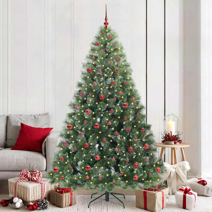 Albero di Natale artificiale con 300 LED Verde 210 cm PE e PVC 3397861