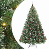 Albero di Natale artificiale con 300 LED Verde 210 cm PE e PVC 3397861