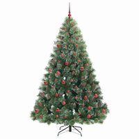 Albero di Natale artificiale con 300 LED Verde 210 cm PE e PVC 3397861