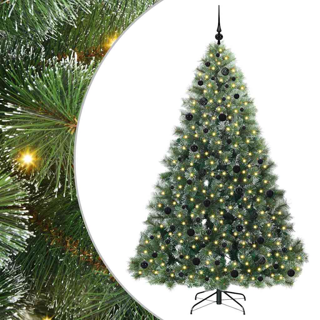 Albero di Natale artificiale con 300 LED Verde 210 cm PE e PVC 3397862