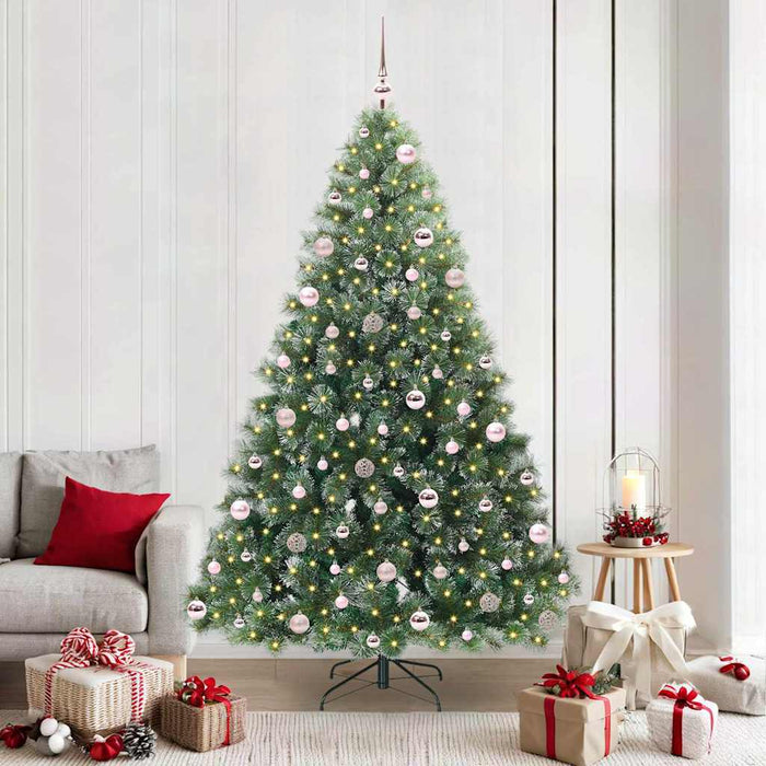 Albero di Natale artificiale con 300 LED Verde 210 cm PE e PVC 3397863