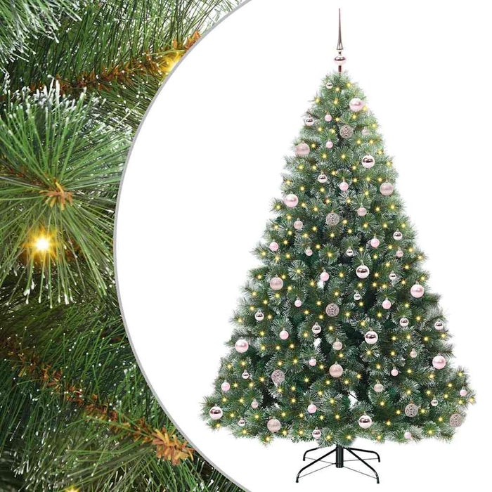 Albero di Natale artificiale con 300 LED Verde 210 cm PE e PVC 3397863