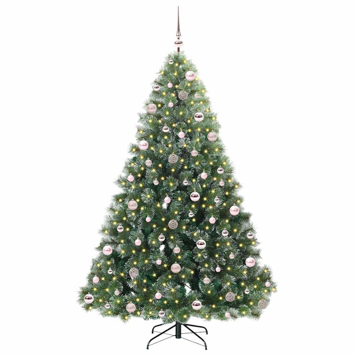 Albero di Natale artificiale con 300 LED Verde 210 cm PE e PVC 3397863