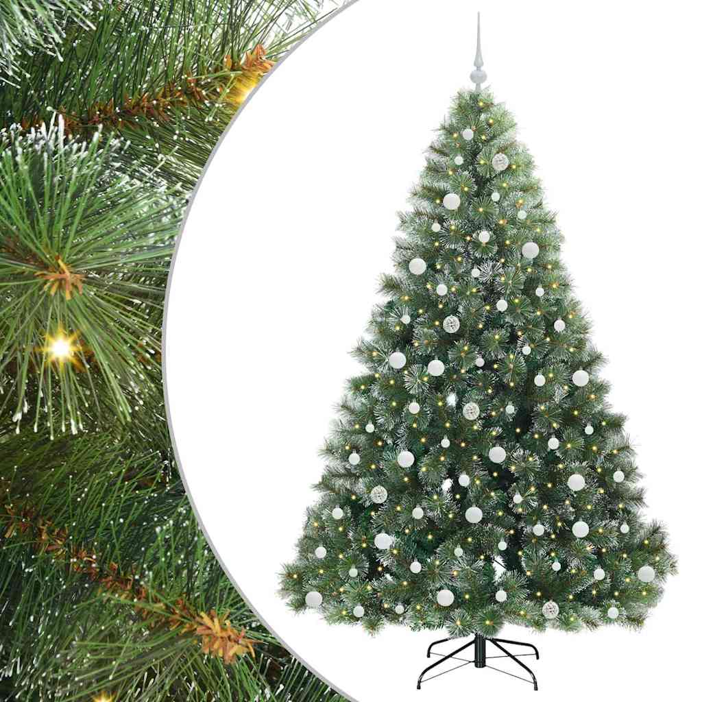 Albero di Natale artificiale con 300 LED Verde 210 cm PE e PVC 3397864