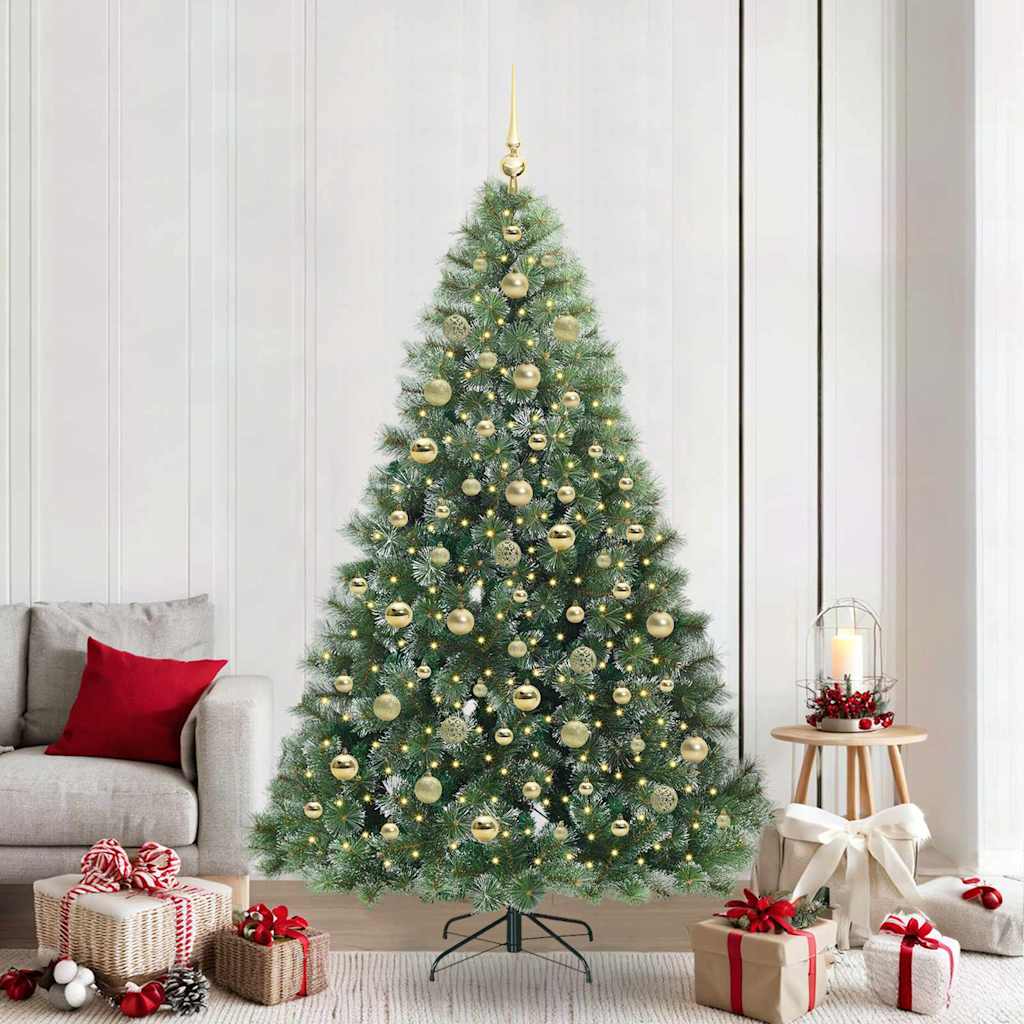 Albero di Natale artificiale con 300 LED Verde 210 cm PE e PVC 3397865