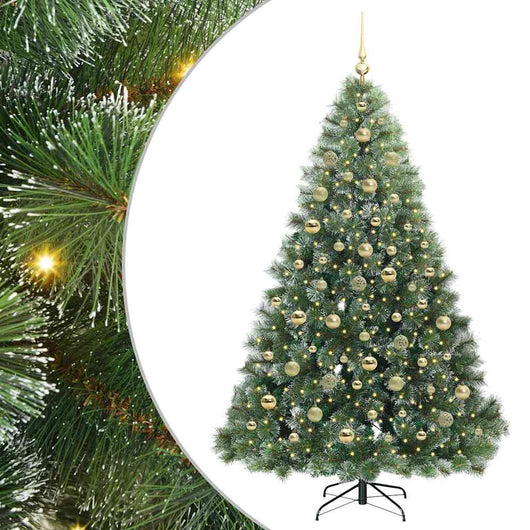 Albero di Natale artificiale con 300 LED Verde 210 cm PE e PVC 3397865