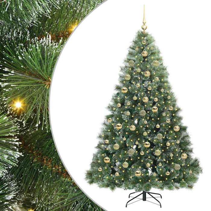 Albero di Natale artificiale con 300 LED Verde 210 cm PE e PVC 3397865