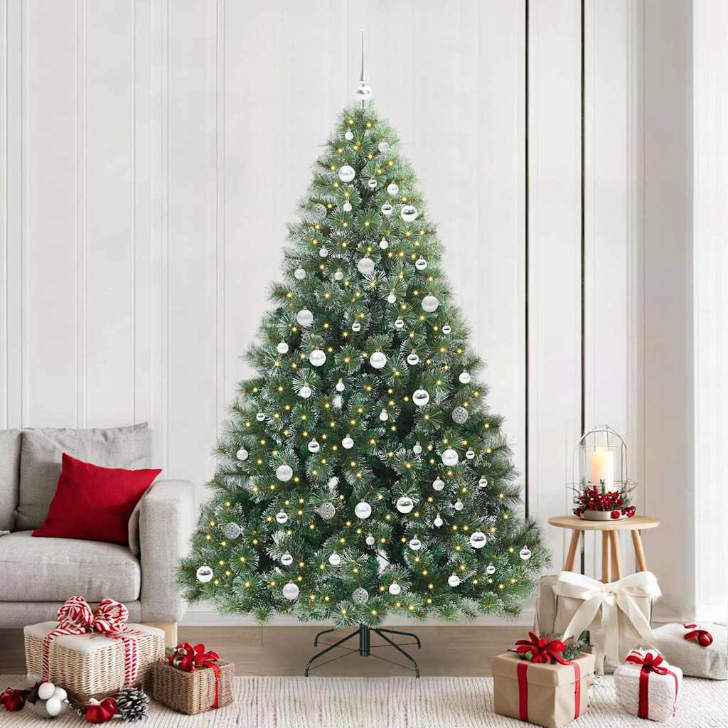 Albero di Natale artificiale con 300 LED Verde 210 cm PE e PVC 3397866