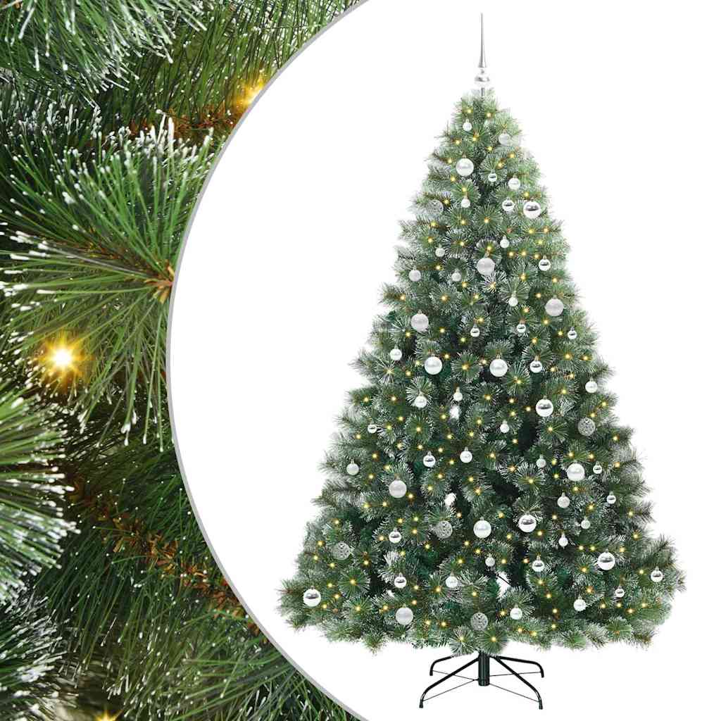 Albero di Natale artificiale con 300 LED Verde 210 cm PE e PVC 3397866