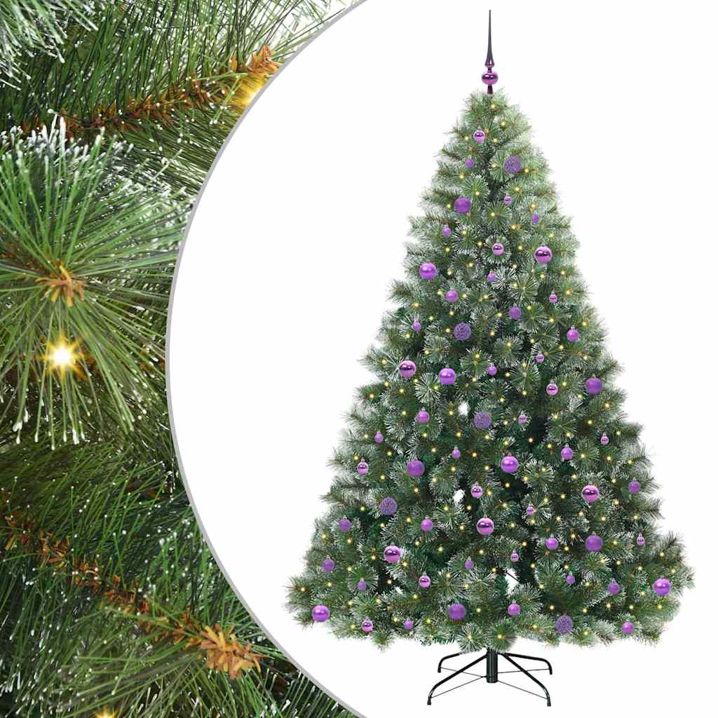 Albero di Natale artificiale con 300 LED Verde 210 cm PE e PVC 3397867