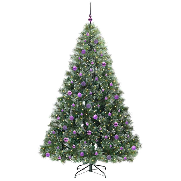 Albero di Natale artificiale con 300 LED Verde 210 cm PE e PVC 3397867